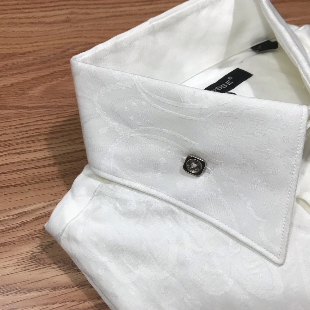 NWOT Bogosse Embroidered Casual Button Down Shirt